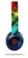 WraptorSkinz Skin Decal Wrap compatible with Beats Solo 2 and Solo 3 Wireless Headphones Rainbow Plaid (HEADPHONES NOT INCLUDED)