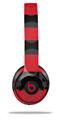 WraptorSkinz Skin Decal Wrap compatible with Beats Solo 2 and Solo 3 Wireless Headphones Skull Stripes Red (HEADPHONES NOT INCLUDED)