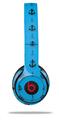 WraptorSkinz Skin Decal Wrap compatible with Beats Solo 2 and Solo 3 Wireless Headphones Nautical Anchors Away 02 Blue Medium (HEADPHONES NOT INCLUDED)