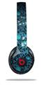 WraptorSkinz Skin Decal Wrap compatible with Beats Solo 2 and Solo 3 Wireless Headphones Blue Flower Bomb Starry Night (HEADPHONES NOT INCLUDED)