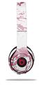 WraptorSkinz Skin Decal Wrap compatible with Beats Solo 2 and Solo 3 Wireless Headphones Pink and White Gilded Marble (HEADPHONES NOT INCLUDED)