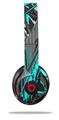 WraptorSkinz Skin Decal Wrap compatible with Beats Solo 2 and Solo 3 Wireless Headphones Baja 0032 Neon Teal (HEADPHONES NOT INCLUDED)