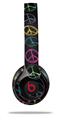 WraptorSkinz Skin Decal Wrap compatible with Beats Solo 2 and Solo 3 Wireless Headphones Kearas Peace Signs Black (HEADPHONES NOT INCLUDED)