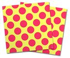 WraptorSkinz Vinyl Craft Cutter Designer 12x12 Sheets Kearas Polka Dots Pink And Yellow - 2 Pack