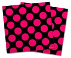 WraptorSkinz Vinyl Craft Cutter Designer 12x12 Sheets Kearas Polka Dots Pink On Black - 2 Pack