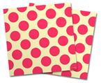 WraptorSkinz Vinyl Craft Cutter Designer 12x12 Sheets Kearas Polka Dots Pink On Cream - 2 Pack
