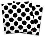WraptorSkinz Vinyl Craft Cutter Designer 12x12 Sheets Kearas Polka Dots White And Black - 2 Pack