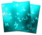 WraptorSkinz Vinyl Craft Cutter Designer 12x12 Sheets Bokeh Butterflies Neon Teal - 2 Pack