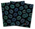 WraptorSkinz Vinyl Craft Cutter Designer 12x12 Sheets Blue Green And Black Lips - 2 Pack
