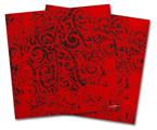 WraptorSkinz Vinyl Craft Cutter Designer 12x12 Sheets Folder Doodles Red - 2 Pack