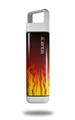 Skin Decal Wrap for Clean Bottle Square Titan Plastic 25oz Fire Flames on Black (BOTTLE NOT INCLUDED)