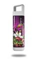 Skin Decal Wrap for Clean Bottle Square Titan Plastic 25oz Grungy Flower Bouquet (BOTTLE NOT INCLUDED)