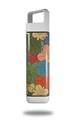 Skin Decal Wrap for Clean Bottle Square Titan Plastic 25oz Flowers Pattern 01 (BOTTLE NOT INCLUDED)