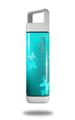 Skin Decal Wrap for Clean Bottle Square Titan Plastic 25oz Bokeh Butterflies Neon Teal (BOTTLE NOT INCLUDED)
