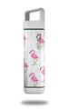 Skin Decal Wrap for Clean Bottle Square Titan Plastic 25oz Flamingos on White (BOTTLE NOT INCLUDED)