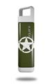 Skin Decal Wrap for Clean Bottle Square Titan Plastic 25oz Distressed Army Star (BOTTLE NOT INCLUDED)