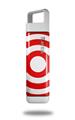 Skin Decal Wrap for Clean Bottle Square Titan Plastic 25oz Bullseye Red and White (BOTTLE NOT INCLUDED)