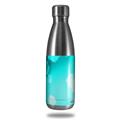 Skin Decal Wrap for RTIC Water Bottle 17oz Bokeh Hex Neon Teal (BOTTLE NOT INCLUDED)