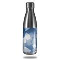 Skin Decal Wrap for RTIC Water Bottle 17oz Bokeh Squared Blue (BOTTLE NOT INCLUDED)