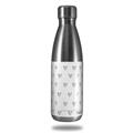 Skin Decal Wrap for RTIC Water Bottle 17oz Hearts Gray (BOTTLE NOT INCLUDED)