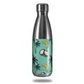 Skin Decal Wrap for RTIC Water Bottle 17oz Coconuts Palm Trees and Bananas Seafoam Green (BOTTLE NOT INCLUDED)