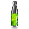 Skin Decal Wrap for RTIC Water Bottle 17oz Cubic Shards Green (BOTTLE NOT INCLUDED)