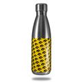 Skin Decal Wrap for RTIC Water Bottle 17oz Iowa Hawkeyes Tigerhawk Tiled 06 Black on Gold (BOTTLE NOT INCLUDED)