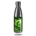 Skin Decal Wrap compatible with RTIC Water Bottle 17oz Liquid Metal Chrome Neon Green (BOTTLE NOT INCLUDED)