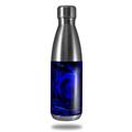 Skin Decal Wrap compatible with RTIC Water Bottle 17oz Liquid Metal Chrome Royal Blue (BOTTLE NOT INCLUDED)
