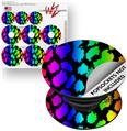 Decal Style Vinyl Skin Wrap 3 Pack for PopSockets Rainbow Leopard (POPSOCKET NOT INCLUDED)