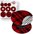 Decal Style Vinyl Skin Wrap 3 Pack for PopSockets Red Plaid (POPSOCKET NOT INCLUDED)