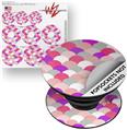 Decal Style Vinyl Skin Wrap 3 Pack for PopSockets Brushed Circles Pink (POPSOCKET NOT INCLUDED)