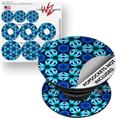 Decal Style Vinyl Skin Wrap 3 Pack for PopSockets Daisies Blue (POPSOCKET NOT INCLUDED)