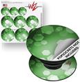 Decal Style Vinyl Skin Wrap 3 Pack for PopSockets Bokeh Hex Green (POPSOCKET NOT INCLUDED)