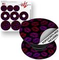 Decal Style Vinyl Skin Wrap 3 Pack for PopSockets Red Pink And Black Lips (POPSOCKET NOT INCLUDED)