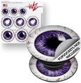Decal Style Vinyl Skin Wrap 3 Pack for PopSockets Eyeball Purple (POPSOCKET NOT INCLUDED)
