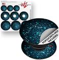 Decal Style Vinyl Skin Wrap 3 Pack for PopSockets Blue Flower Bomb Starry Night (POPSOCKET NOT INCLUDED)