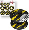 Decal Style Vinyl Skin Wrap 3 Pack for PopSockets Jagged Camo Yellow (POPSOCKET NOT INCLUDED)