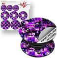 Decal Style Vinyl Skin Wrap 3 Pack for PopSockets Purple Graffiti (POPSOCKET NOT INCLUDED)