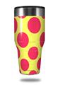 Skin Decal Wrap for Walmart Ozark Trail Tumblers 40oz Kearas Polka Dots Pink And Yellow (TUMBLER NOT INCLUDED) by WraptorSkinz