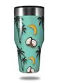 Skin Decal Wrap for Walmart Ozark Trail Tumblers 40oz Coconuts Palm Trees and Bananas Seafoam Green (TUMBLER NOT INCLUDED) by WraptorSkinz