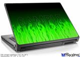 Laptop Skin (Large) - Fire Flames Green