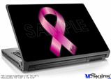 Laptop Skin (Large) - Hope Breast Cancer Pink Ribbon on Black