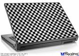 Laptop Skin (Large) - Checkered Canvas Black and White