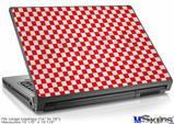 Laptop Skin (Large) - Checkered Canvas Red and White