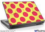 Laptop Skin (Large) - Kearas Polka Dots Pink And Yellow