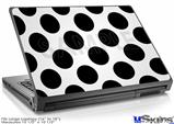 Laptop Skin (Large) - Kearas Polka Dots White And Black