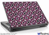 Laptop Skin (Large) - Splatter Girly Skull Pink