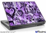 Laptop Skin (Large) - Scene Kid Sketches Purple