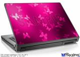 Laptop Skin (Large) - Bokeh Butterflies Hot Pink